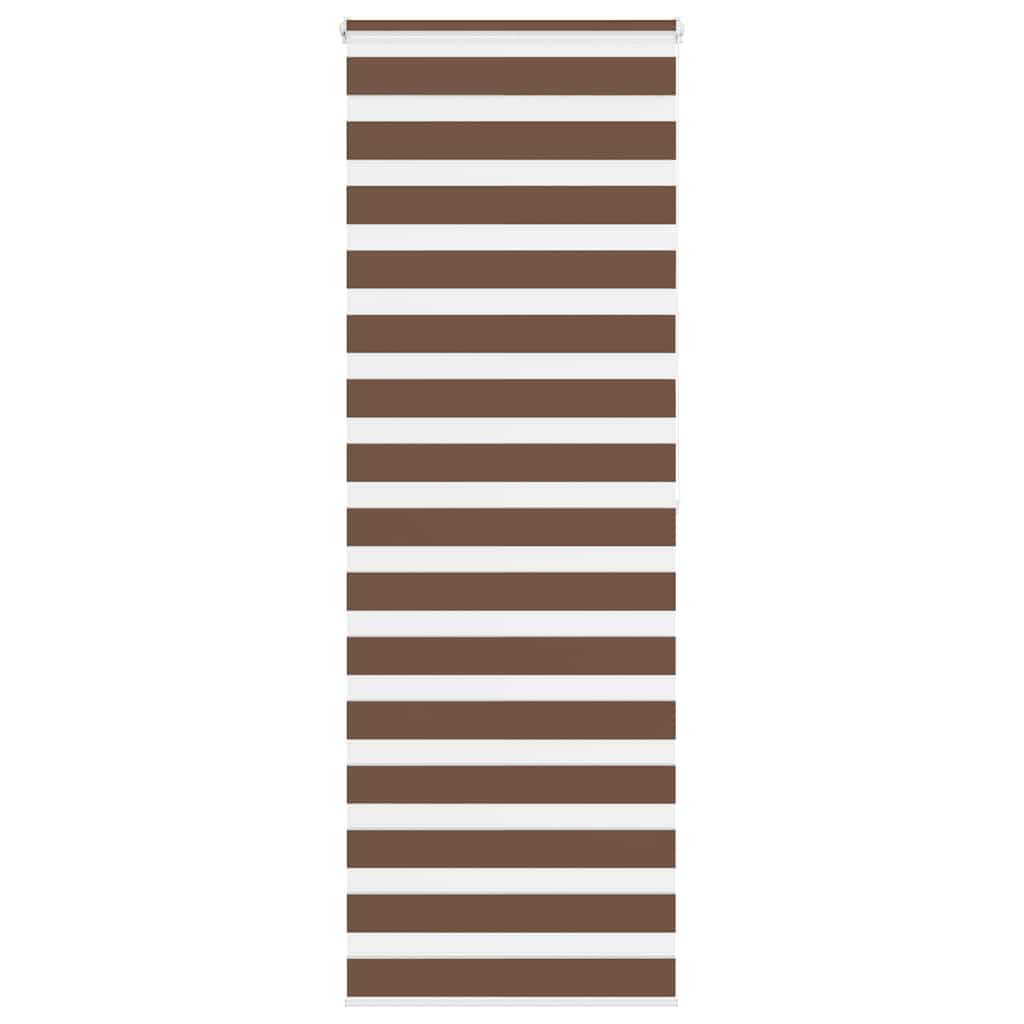 vidaXL Zebra Blind Brown 85x200 cm Fabric Width 80.9 cm Polyester