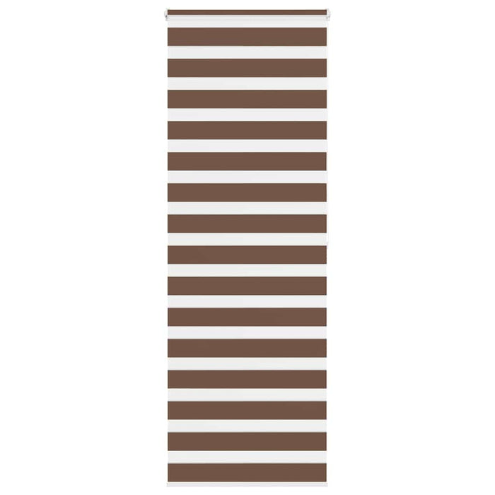 vidaXL Zebra Blind Brown 85x200 cm Fabric Width 80.9 cm Polyester