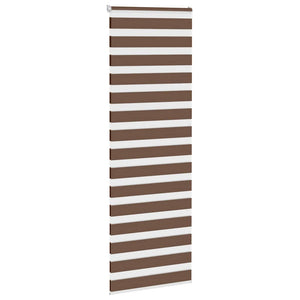 vidaXL Zebra Blind Brown 85x200 cm Fabric Width 80.9 cm Polyester