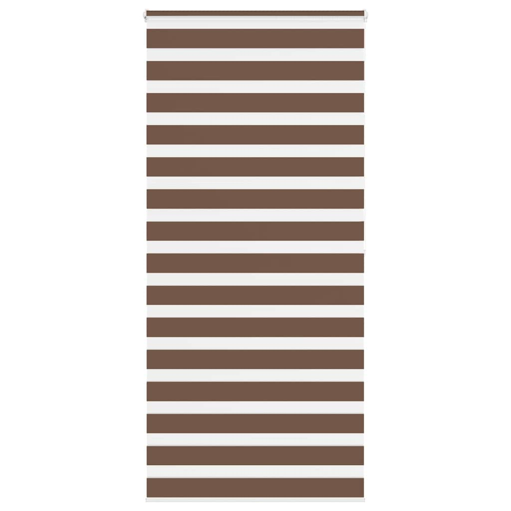 vidaXL Zebra Blind Brown 95x200 cm Fabric Width 90.9 cm Polyester