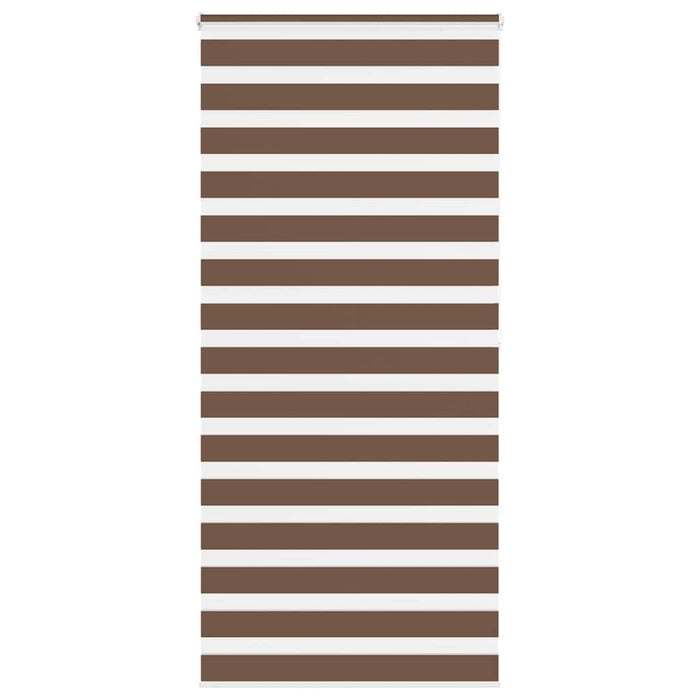 vidaXL Zebra Blind Brown 95x200 cm Fabric Width 90.9 cm Polyester