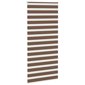 vidaXL Zebra Blind Brown 95x200 cm Fabric Width 90.9 cm Polyester