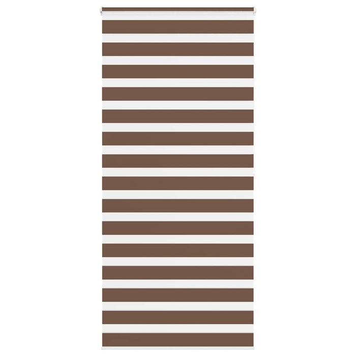 vidaXL Zebra Blind Brown 100x200 cm Fabric Width 95.9 cm Polyester