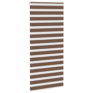 vidaXL Zebra Blind Brown 100x200 cm Fabric Width 95.9 cm Polyester