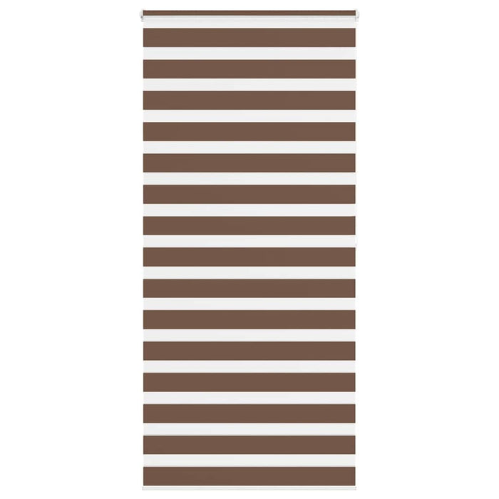 vidaXL Zebra Blind Brown 115x200 cm Fabric Width 110.9 cm Polyester