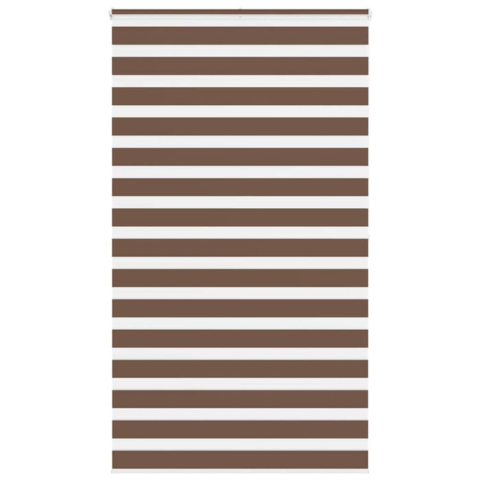 vidaXL Zebra Blind Brown 120x200 cm Fabric Width 115.9 cm Polyester