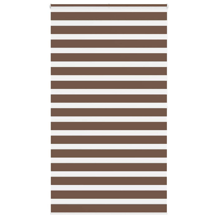 vidaXL Zebra Blind Brown 135x200 cm Fabric Width 130.9 cm Polyester