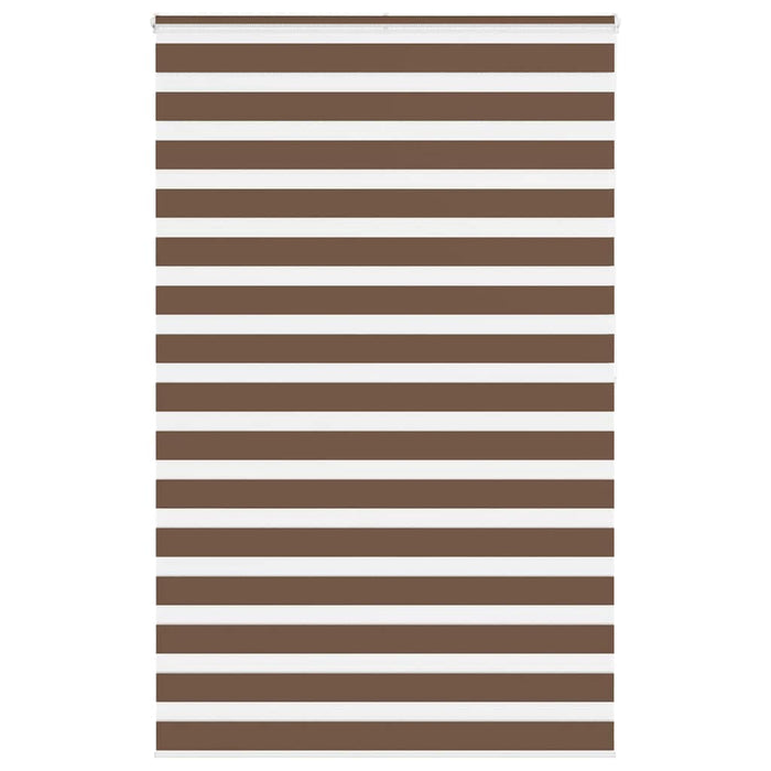 vidaXL Zebra Blind Brown 140x200 cm Fabric Width 135.9 cm Polyester