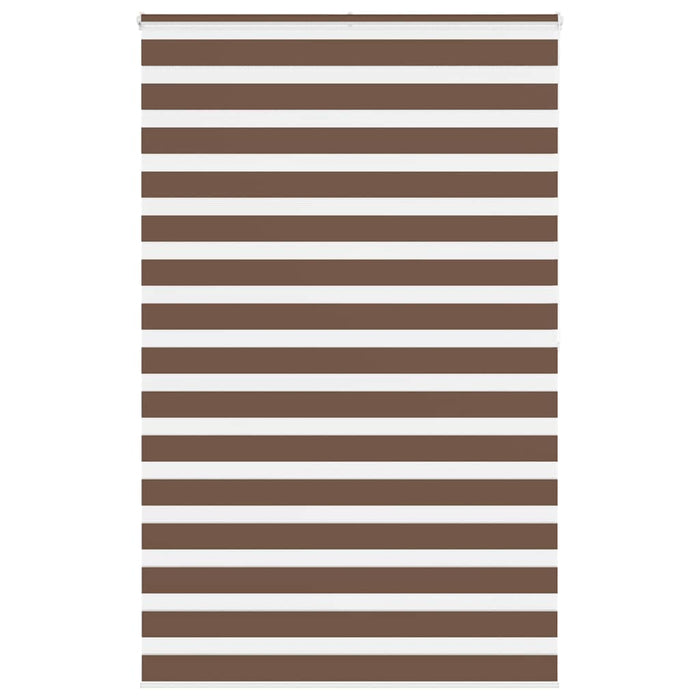 vidaXL Zebra Blind Brown 145x200 cm Fabric Width 140.9 cm Polyester