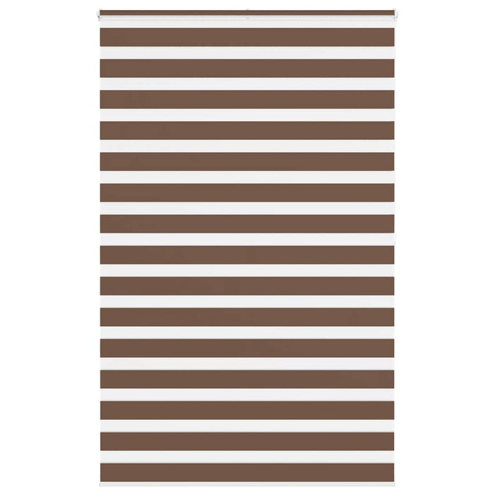 vidaXL Zebra Blind Brown 150x200 cm Fabric Width 145.9 cm Polyester