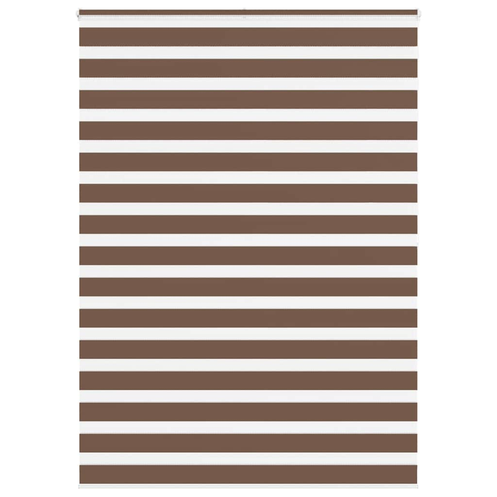 vidaXL Zebra Blind Brown 160x200 cm Fabric Width 155.9 cm Polyester