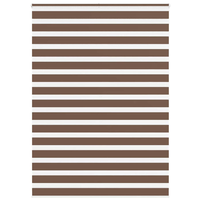 vidaXL Zebra Blind Brown 160x200 cm Fabric Width 155.9 cm Polyester