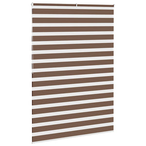 vidaXL Zebra Blind Brown 160x200 cm Fabric Width 155.9 cm Polyester