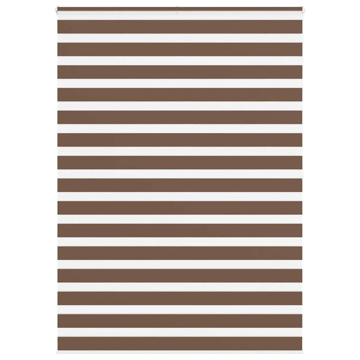 vidaXL Zebra Blind Brown 165x200 cm Fabric Width 160.9 cm Polyester