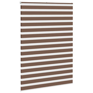 vidaXL Zebra Blind Brown 165x200 cm Fabric Width 160.9 cm Polyester