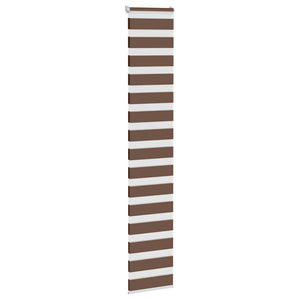 vidaXL Zebra Blind Brown 40x230 cm Fabric Width 35.9 cm Polyester