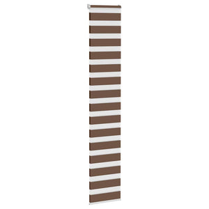 vidaXL Zebra Blind Brown 50x230 cm Fabric Width 45.9 cm Polyester