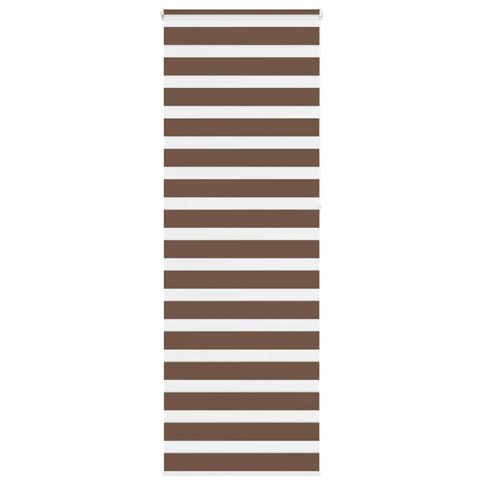 vidaXL Zebra Blind Brown 70x230 cm Fabric Width 65.9 cm Polyester