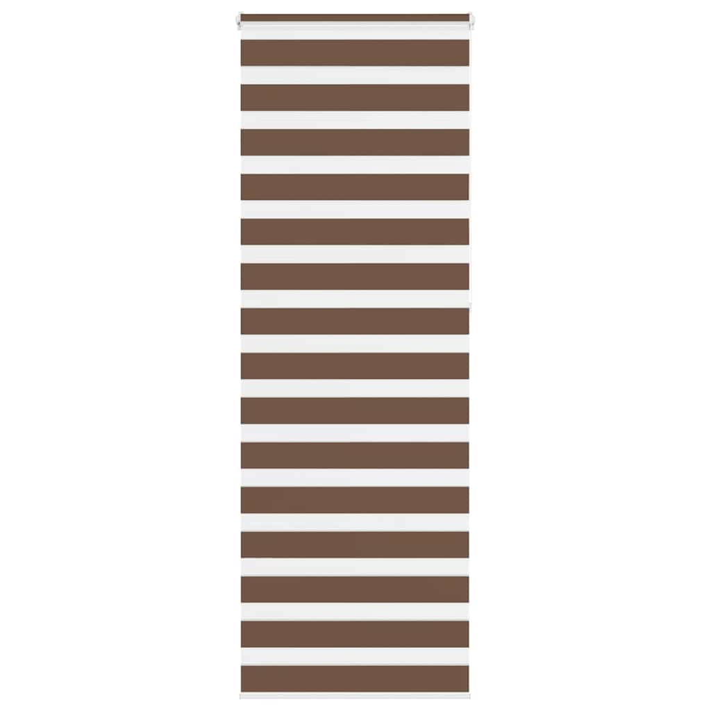 vidaXL Zebra Blind Brown 75x230 cm Fabric Width 70.9 cm Polyester