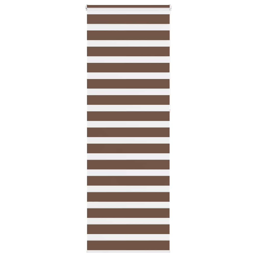 vidaXL Zebra Blind Brown 80x230 cm Fabric Width 75.9 cm Polyester