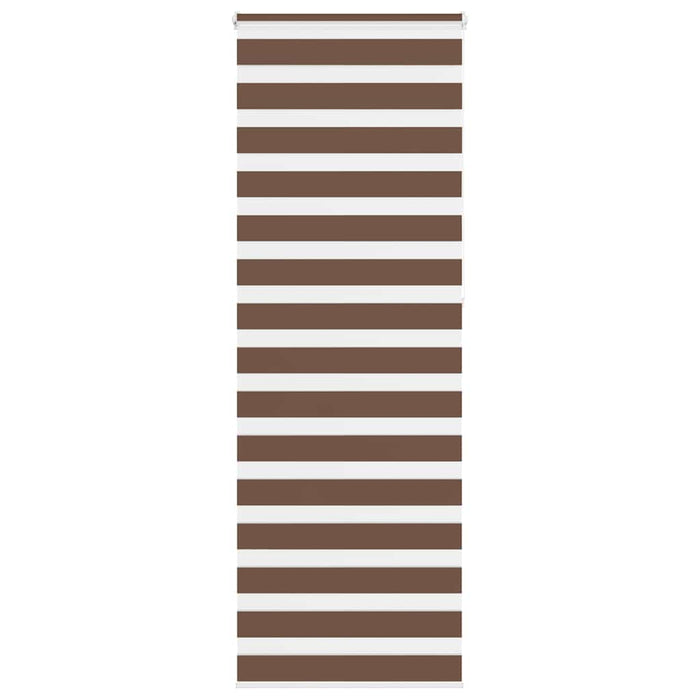 vidaXL Zebra Blind Brown 80x230 cm Fabric Width 75.9 cm Polyester