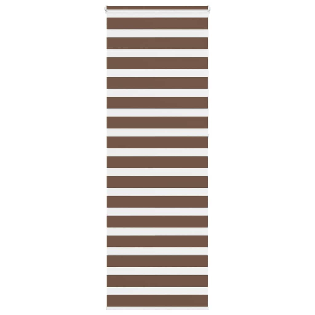 vidaXL Zebra Blind Brown 85x230 cm Fabric Width 80.9 cm Polyester