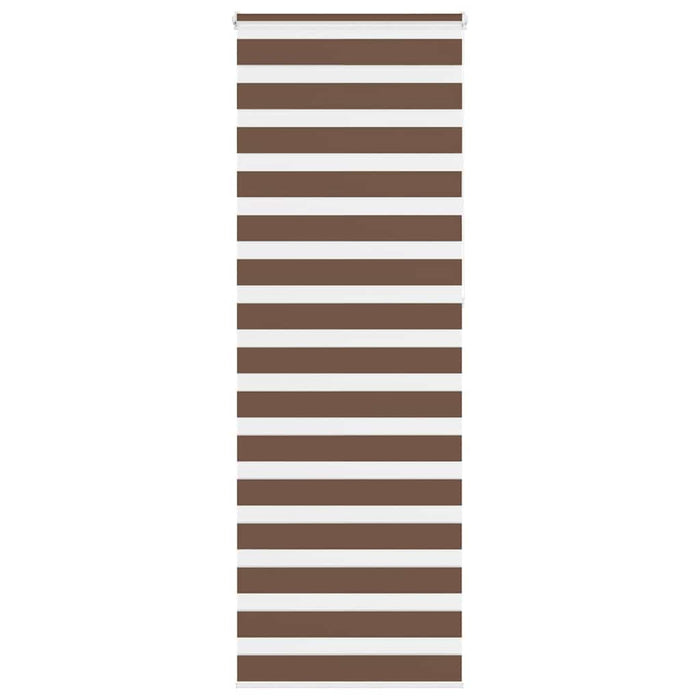 vidaXL Zebra Blind Brown 85x230 cm Fabric Width 80.9 cm Polyester