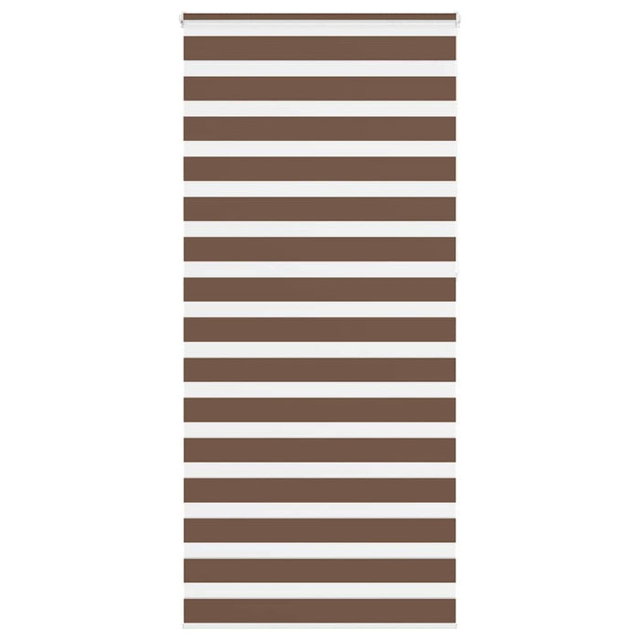 vidaXL Zebra Blind Brown 95x230 cm Fabric Width 90.9 cm Polyester