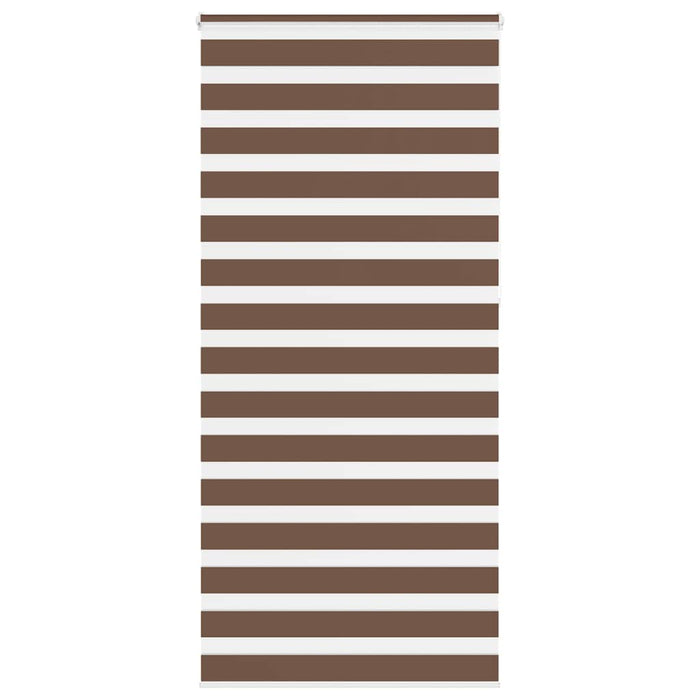 vidaXL Zebra Blind Brown 100x230 cm Fabric Width 95.9 cm Polyester