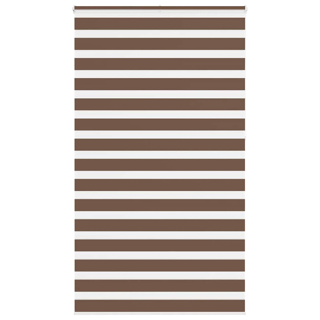 vidaXL Zebra Blind Brown 120x230 cm Fabric Width 115.9 cm Polyester