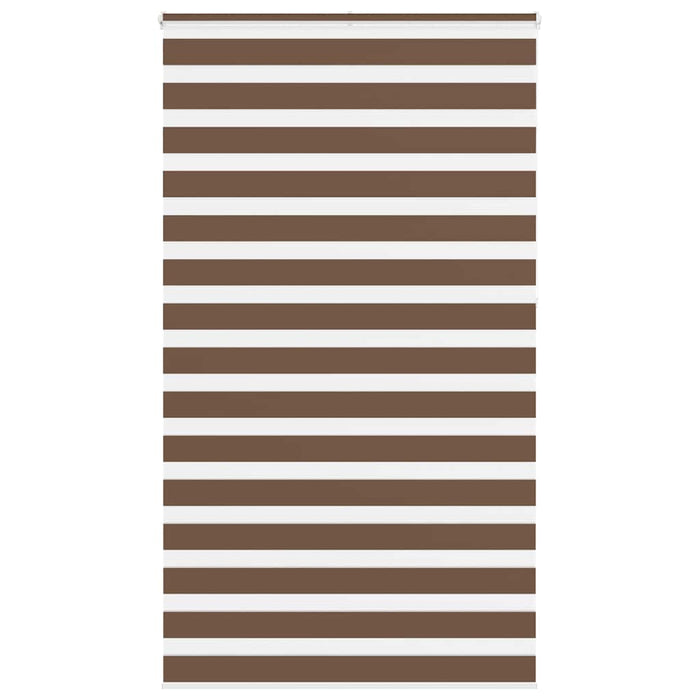 vidaXL Zebra Blind Brown 130x230 cm Fabric Width 125.9 cm Polyester