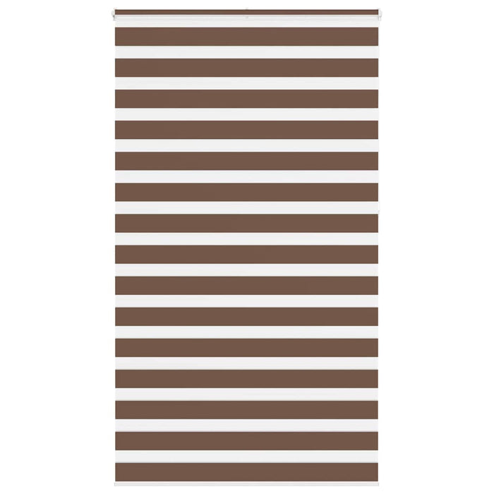 vidaXL Zebra Blind Brown 135x230 cm Fabric Width 130.9 cm Polyester