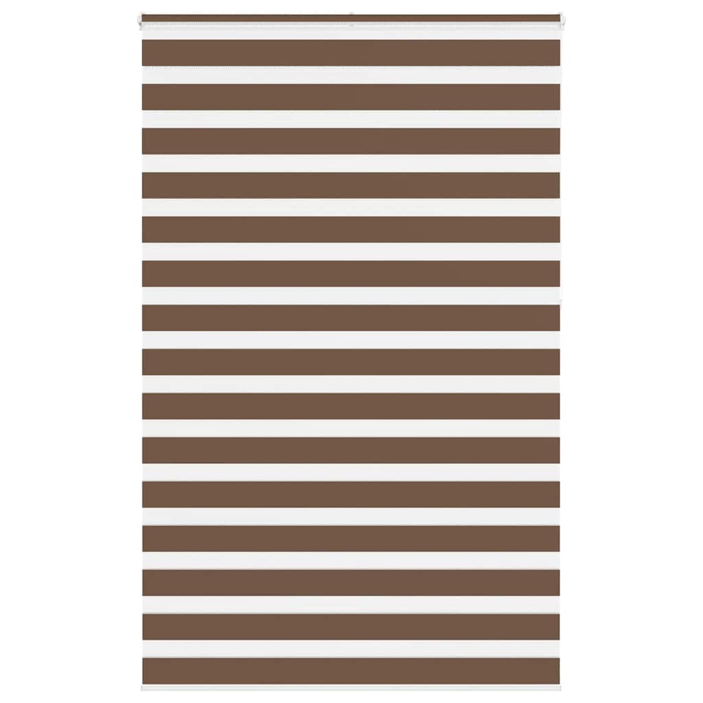 vidaXL Zebra Blind Brown 145x230 cm Fabric Width 140.9 cm Polyester