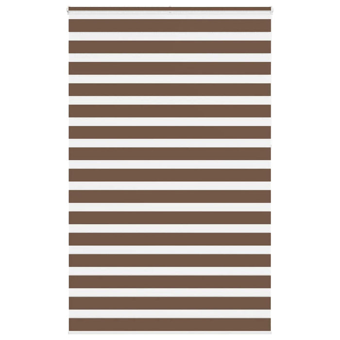 vidaXL Zebra Blind Brown 145x230 cm Fabric Width 140.9 cm Polyester