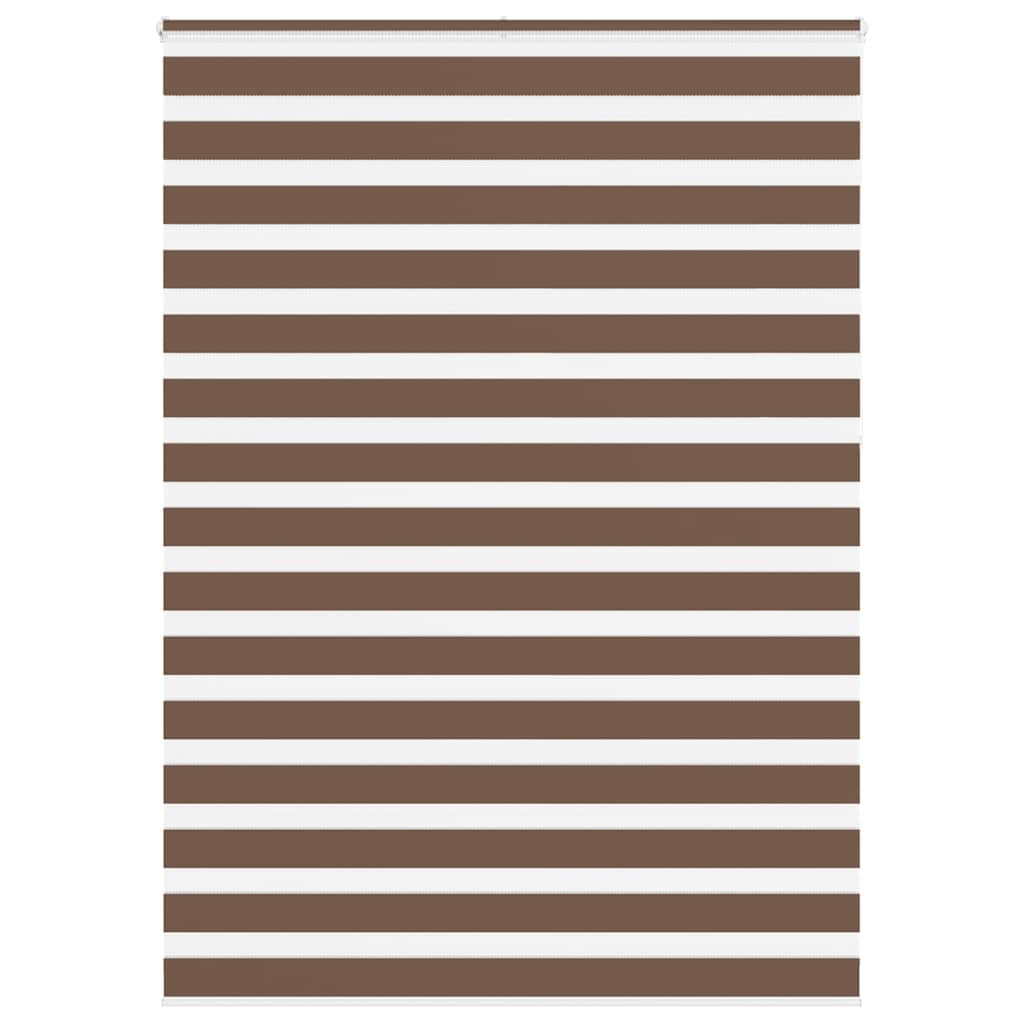 vidaXL Zebra Blind Brown 155x230 cm Fabric Width 150.9 cm Polyester