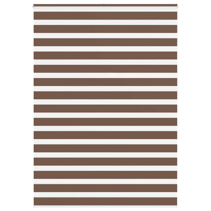 vidaXL Zebra Blind Brown 155x230 cm Fabric Width 150.9 cm Polyester