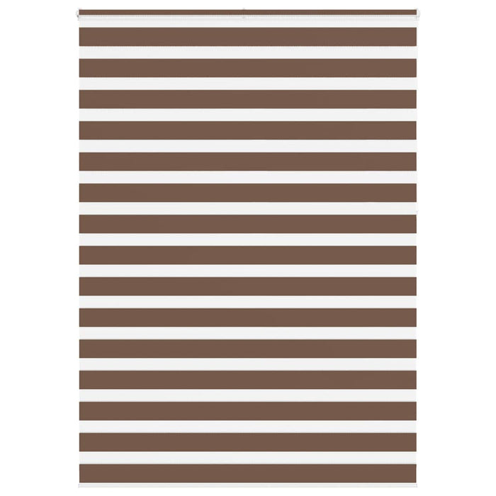 vidaXL Zebra Blind Brown 160x230 cm Fabric Width 155.9 cm Polyester