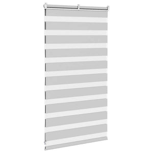 vidaXL Zebra Blind Light Grey 70x100 cm Fabric Width 65.9 cm Polyester