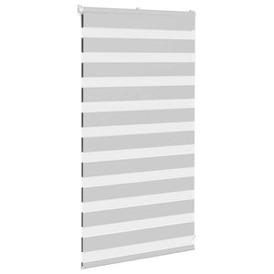 vidaXL Zebra Blind Light Grey 80x100 cm Fabric Width 75.9 cm Polyester