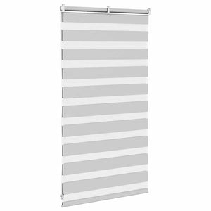 vidaXL Zebra Blind Light Grey 80x100 cm Fabric Width 75.9 cm Polyester