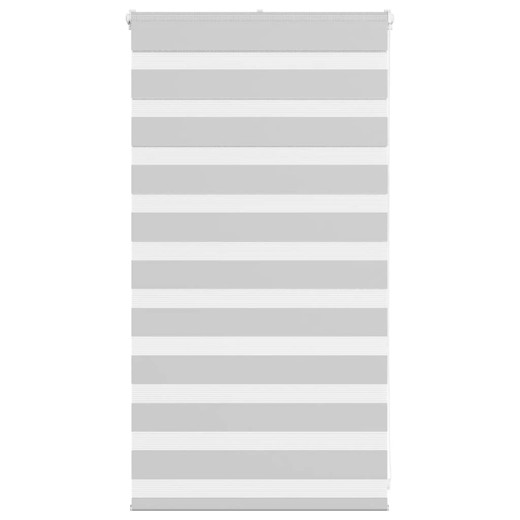 vidaXL Zebra Blind Light Grey 85x100 cm Fabric Width 80.9 cm Polyester