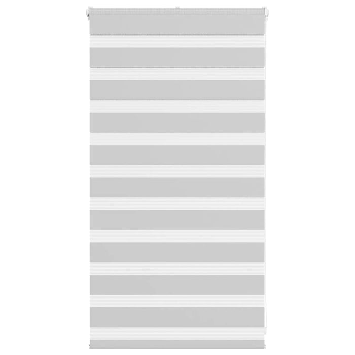 vidaXL Zebra Blind Light Grey 85x100 cm Fabric Width 80.9 cm Polyester