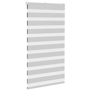 vidaXL Zebra Blind Light Grey 90x100 cm Fabric Width 85.9 cm Polyester