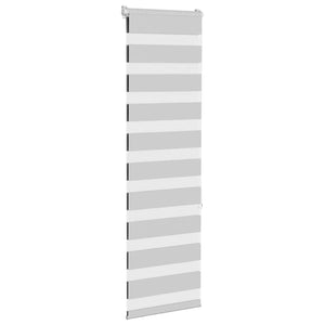 vidaXL Zebra Blind Light Grey 45x150 cm Fabric Width 40.9 cm Polyester