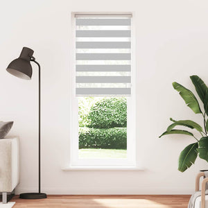 vidaXL Zebra Blind Light Grey 80x200 cm Fabric Width 75.9 cm Polyester