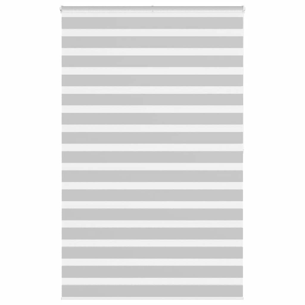 vidaXL Zebra Blind Light Grey 140x200 cm Fabric Width 135.9 cm Polyester