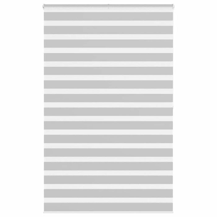 vidaXL Zebra Blind Light Grey 140x200 cm Fabric Width 135.9 cm Polyester