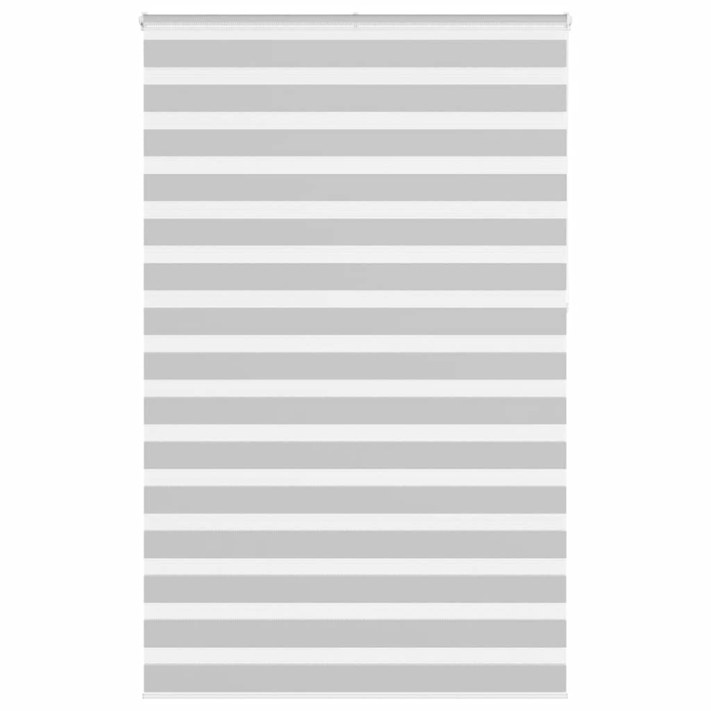 vidaXL Zebra Blind Light Grey 145x230 cm Fabric Width 140.9 cm Polyester