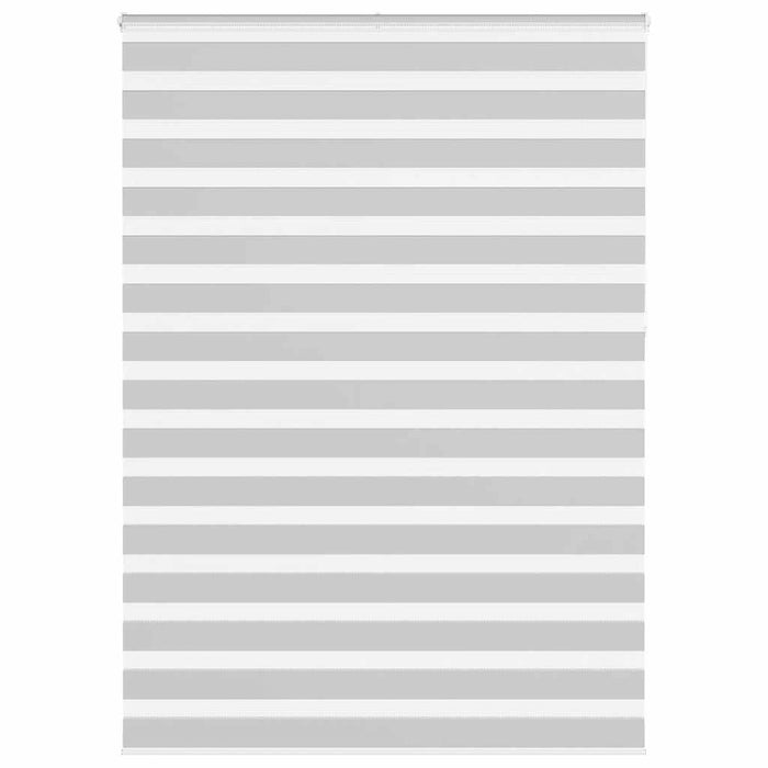 vidaXL Zebra Blind Light Grey 155x230 cm Fabric Width 150.9 cm Polyester