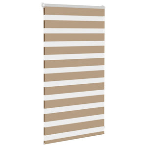 vidaXL Zebra Blind Sand Brown 70x100 cm Fabric Width 65.9 cm Polyester